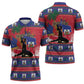 Personalized Ayiti Jwaye Nwel Zipper Polo Shirt Haiti Merry Christmas