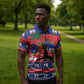 Personalized Ayiti Jwaye Nwel Zipper Polo Shirt Haiti Merry Christmas