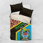 Tanzania Union Day 2024 Bedding Set Uhuru na Umoja Giraffe Pattern