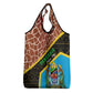 Tanzania Union Day 2024 Grocery Bag Uhuru na Umoja Giraffe Pattern