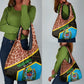Tanzania Union Day 2024 Grocery Bag Uhuru na Umoja Giraffe Pattern