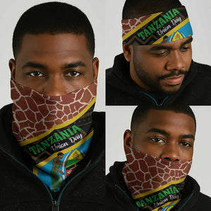 Tanzania Union Day 2024 Neck Gaiter Uhuru na Umoja Giraffe Pattern LT01