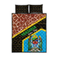 Tanzania Union Day 2024 Quilt Bed Set Uhuru na Umoja Giraffe Pattern