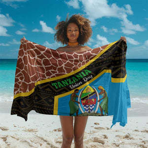 Tanzania Union Day 2024 Sarong Uhuru na Umoja Giraffe Pattern