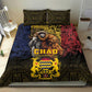Chad Independence Day 1960 Bedding Set Tchad Goat and Lion African Pattern
