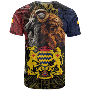 Chad Independence Day 1960 T shirt Tchad Goat and Lion African Pattern