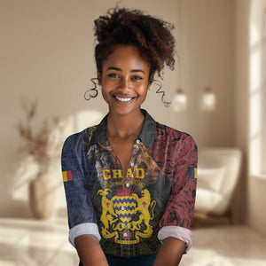 Chad Independence Day 1960 Women Casual Shirt Tchad Goat and Lion African Pattern LT01