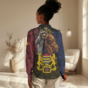 Chad Independence Day 1960 Women Casual Shirt Tchad Goat and Lion African Pattern LT01