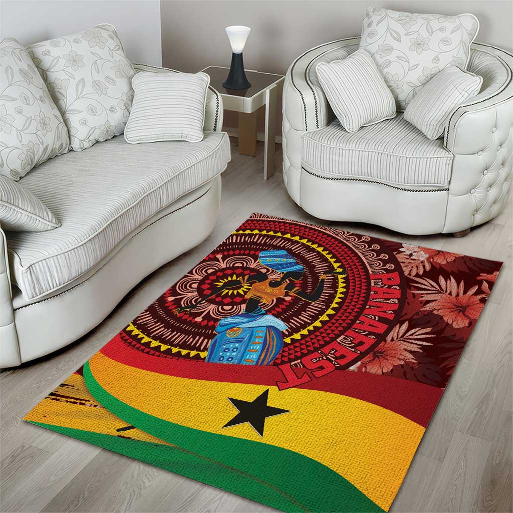 Panafest Area Rug Ghana Tropical African Pattern