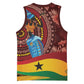 Panafest Basketball Jersey Ghana Tropical African Pattern - African Pride