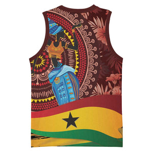 Panafest Basketball Jersey Ghana Tropical African Pattern - African Pride