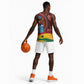 Panafest Basketball Jersey Ghana Tropical African Pattern - African Pride