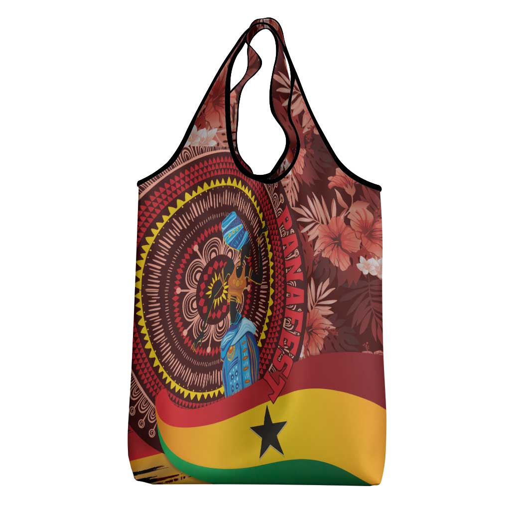 Panafest Grocery Bag Ghana Tropical African Pattern