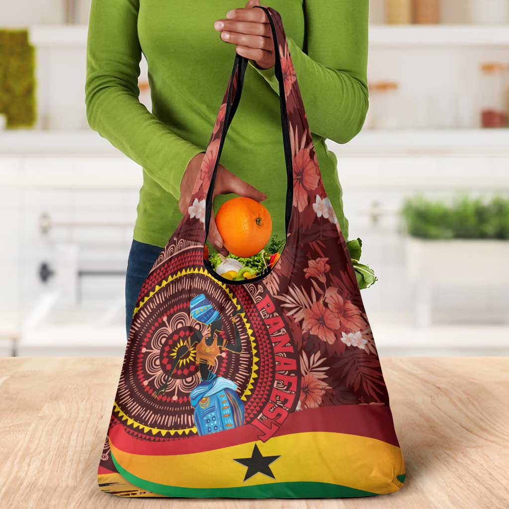 Panafest Grocery Bag Ghana Tropical African Pattern