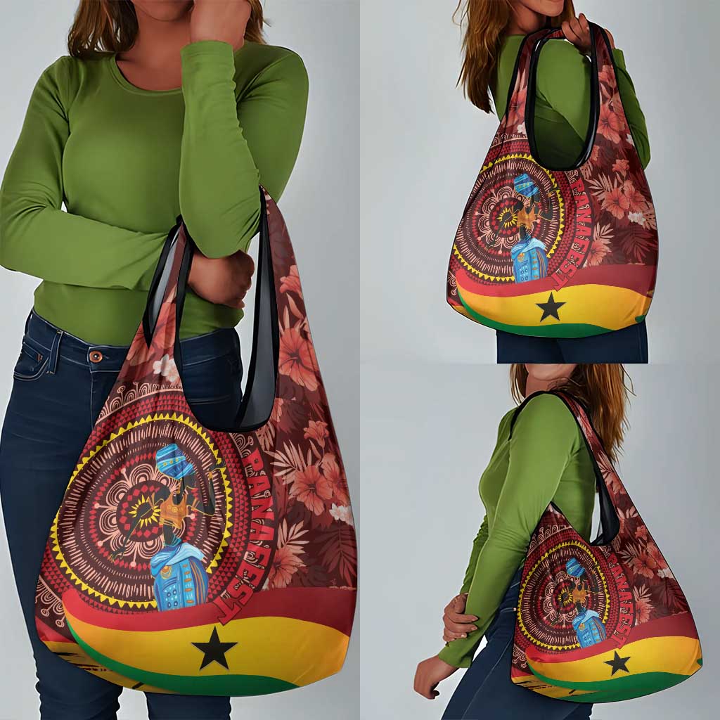 Panafest Grocery Bag Ghana Tropical African Pattern