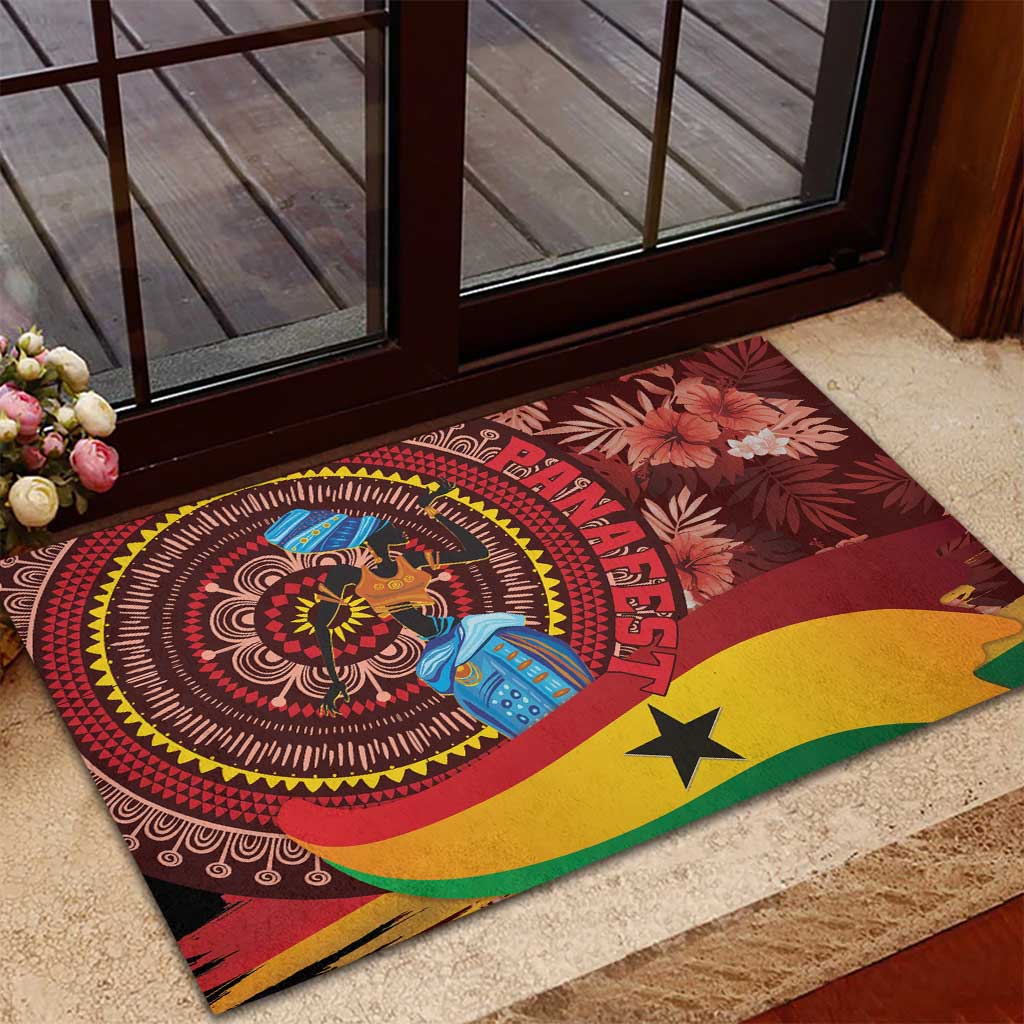Panafest Rubber Doormat Ghana Tropical African Pattern