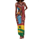 Panafest Tank Maxi Dress Ghana Tropical African Pattern