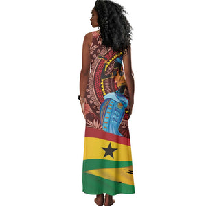 Panafest Tank Maxi Dress Ghana Tropical African Pattern