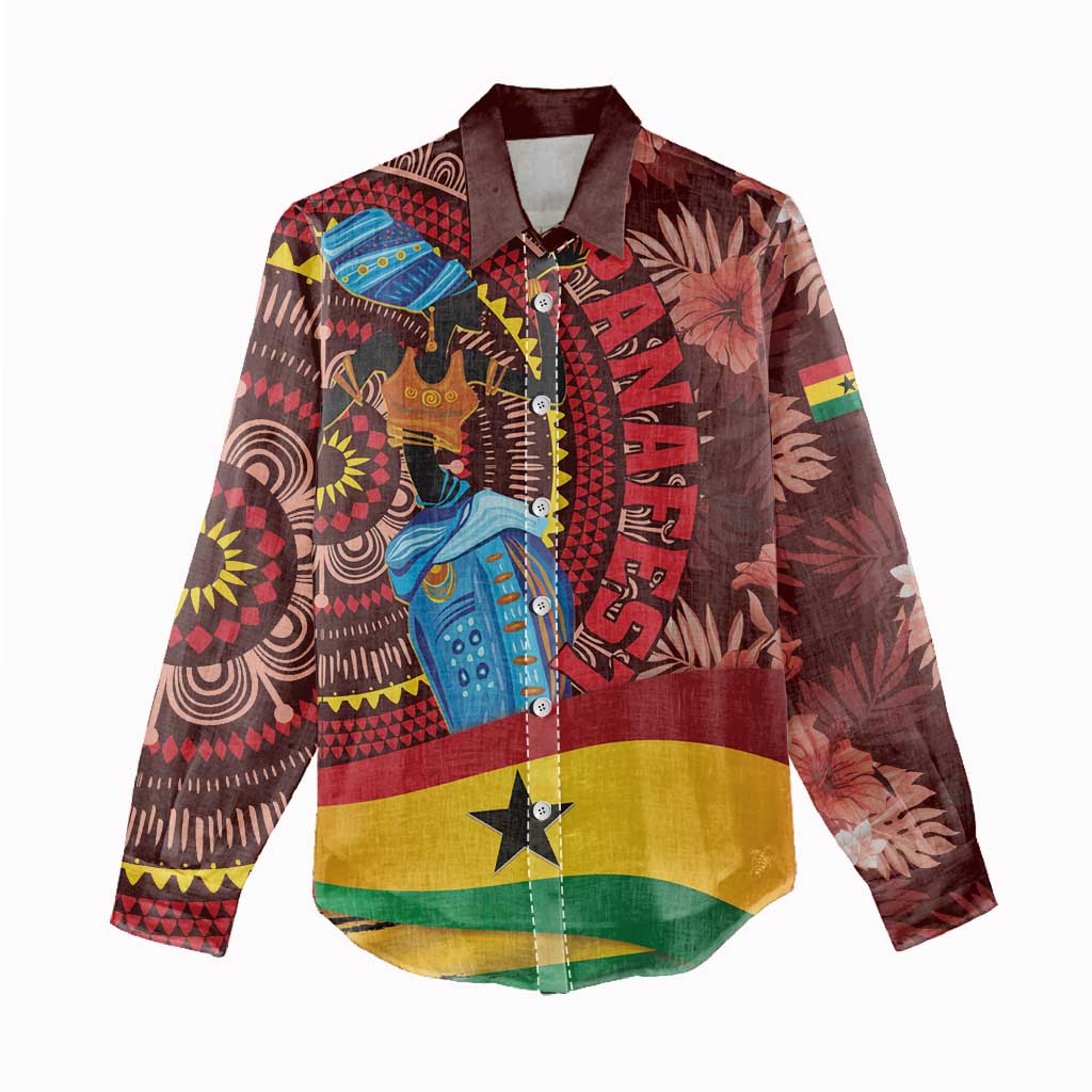 Panafest Women Casual Shirt Ghana Tropical African Pattern LT01