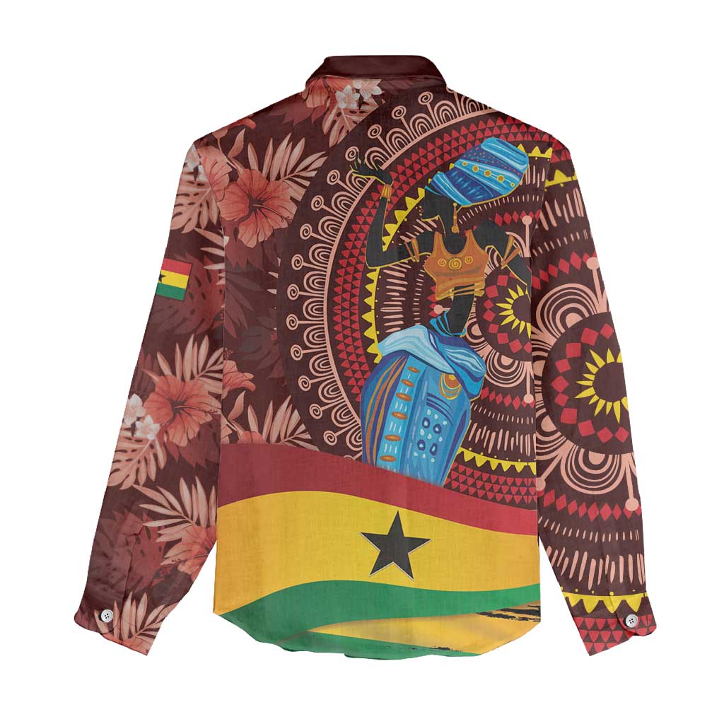 Panafest Women Casual Shirt Ghana Tropical African Pattern LT01