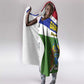 Gambia Independence Day Hooded Blanket with Coat of Arms and African Pattern