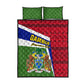 Gambia Independence Day Quilt Bed Set with Coat of Arms and African Pattern