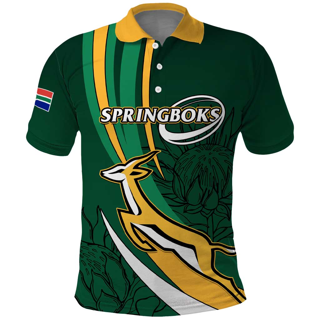 Personalized South Africa Rugby Polo Shirt - Springboks Go Champions, World Cup