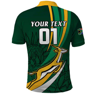 Personalized South Africa Rugby Polo Shirt - Springboks Go Champions, World Cup