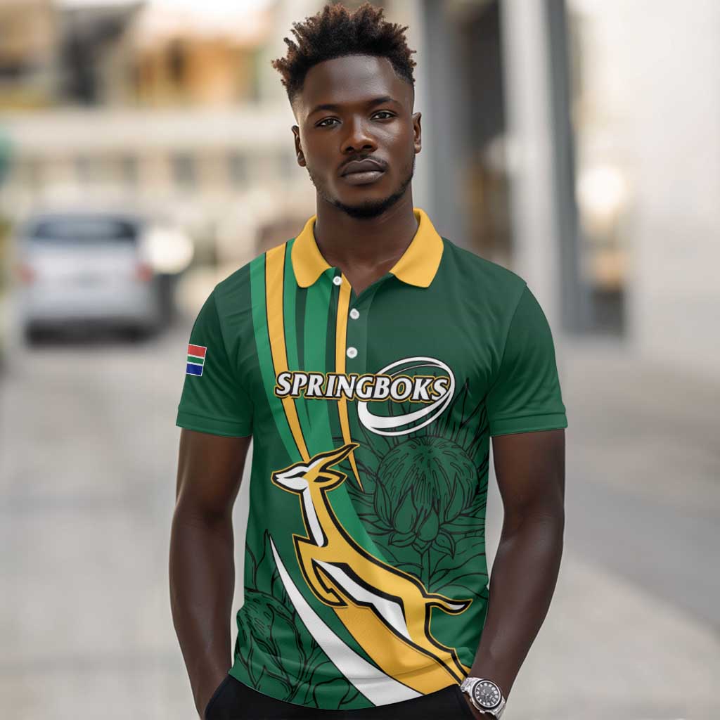 Personalized South Africa Rugby Polo Shirt - Springboks Go Champions, World Cup