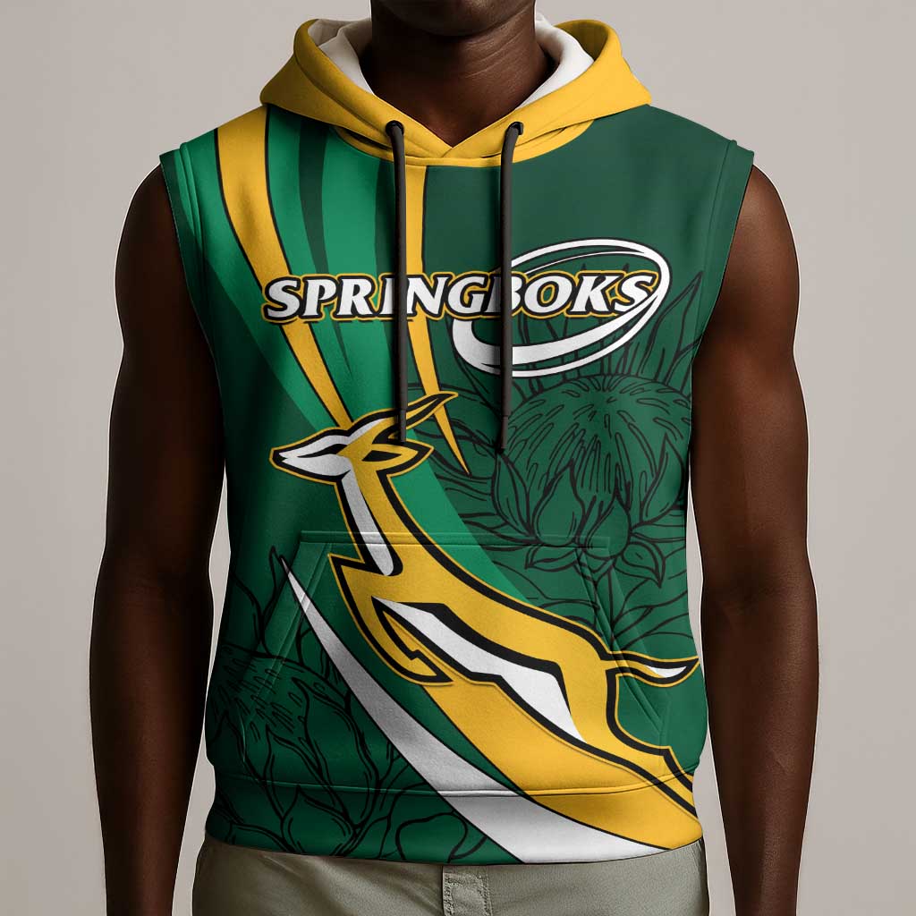Personalized South Africa Rugby Sleeveless Hoodie - Springboks Go Champions, World Cup - African Pride
