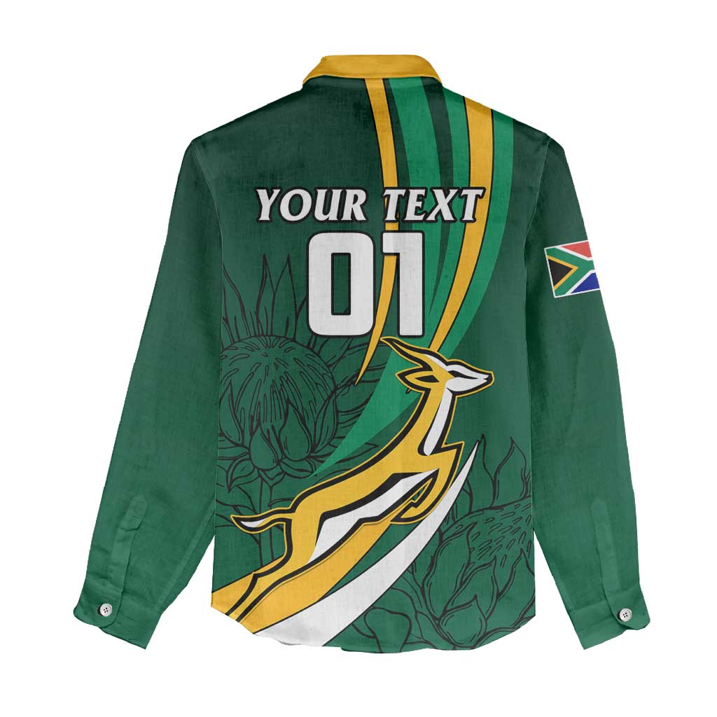 Personalized South Africa Rugby Women Casual Shirt - Springboks Go Champions, World Cup LT01