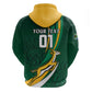 Personalized South Africa Rugby Zip Hoodie - Springboks Go Champions, World Cup