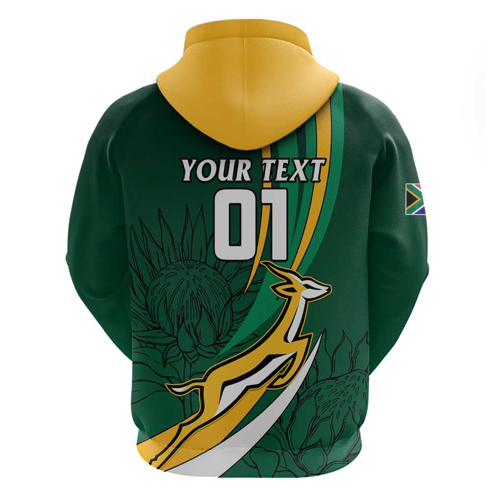 Personalized South Africa Rugby Zip Hoodie - Springboks Go Champions, World Cup