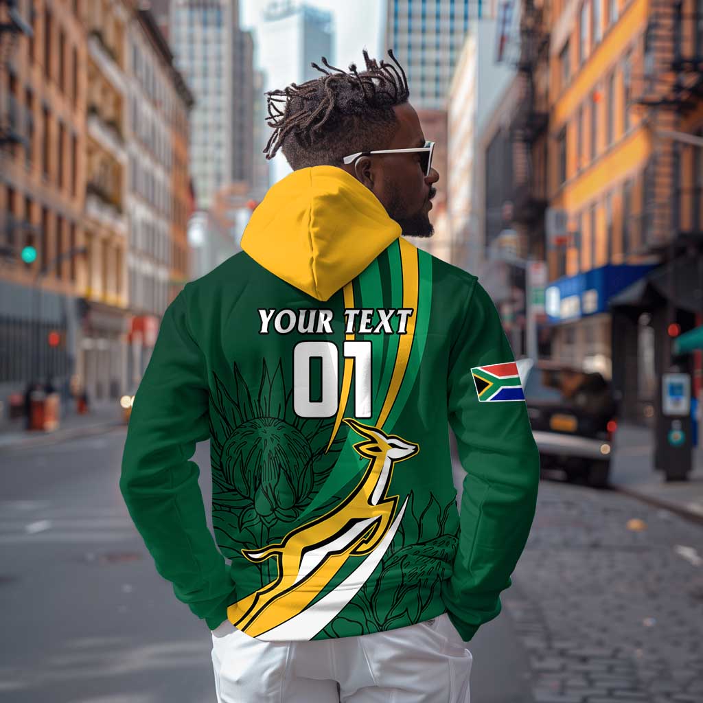Personalized South Africa Rugby Zip Hoodie - Springboks Go Champions, World Cup