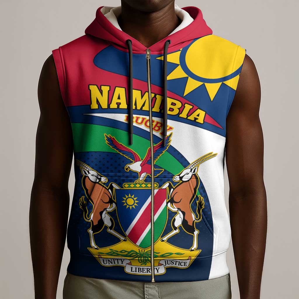 Namibia Rugby Sleeveless Zip Hoodie - Welwitschias Go World Cup - African Pride