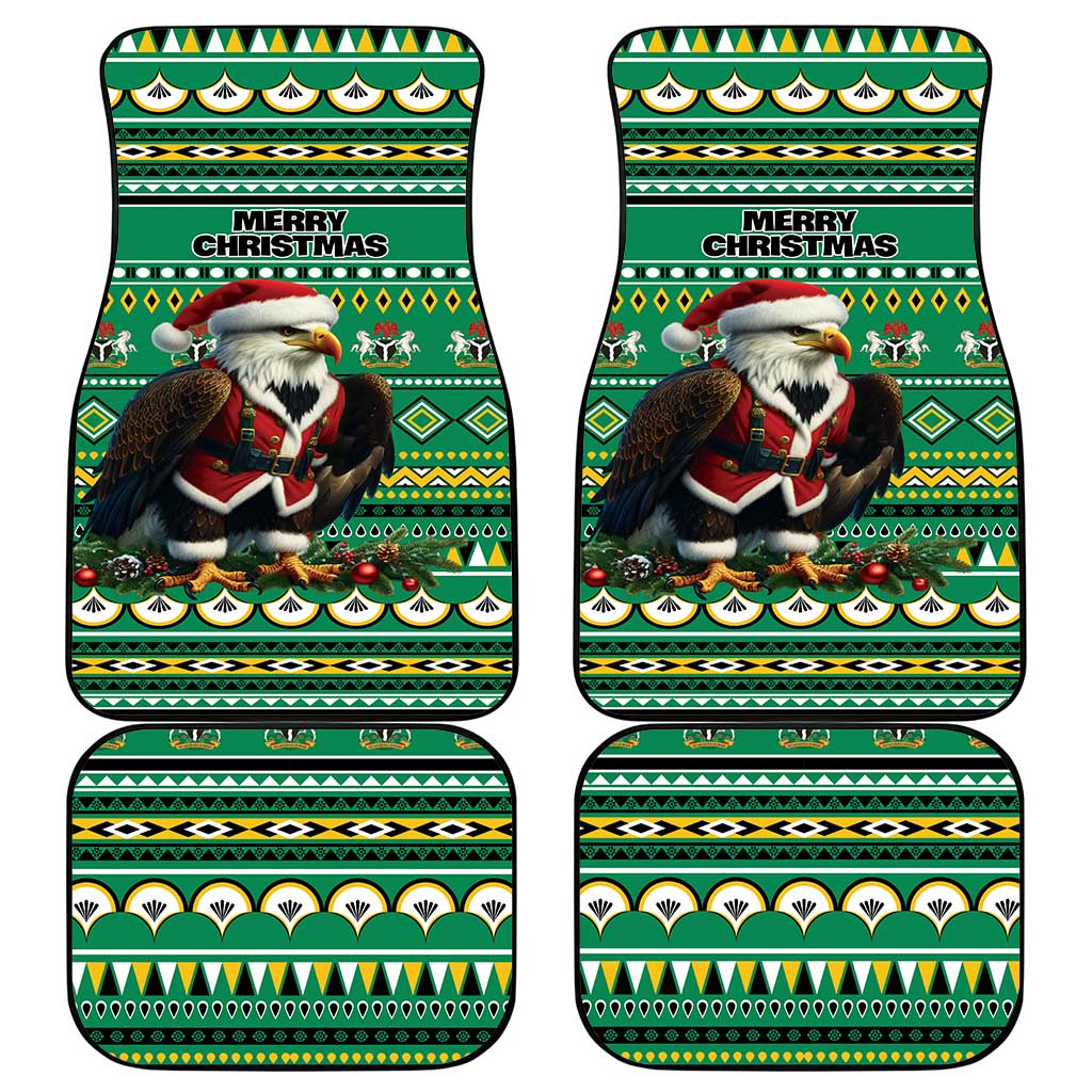 Nigeria Christmas Car Mats Eagle Santa - African Pattern