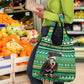 Nigeria Christmas Grocery Bag Eagle Santa - African Pattern