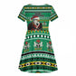 Nigeria Christmas Kid Short Sleeve Dress Eagle Santa - African Pattern