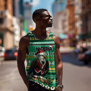 Nigeria Christmas Men Tank Top Eagle Santa - African Pattern