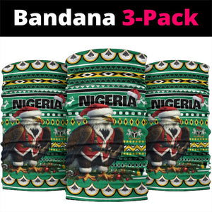 Nigeria Christmas Neck Gaiter Eagle Santa - African Pattern - African Pride