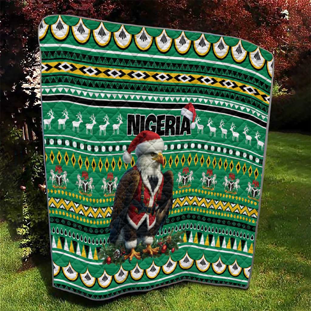 Nigeria Christmas Quilt Eagle Santa - African Pattern