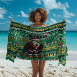 Nigeria Christmas Sarong Eagle Santa - African Pattern