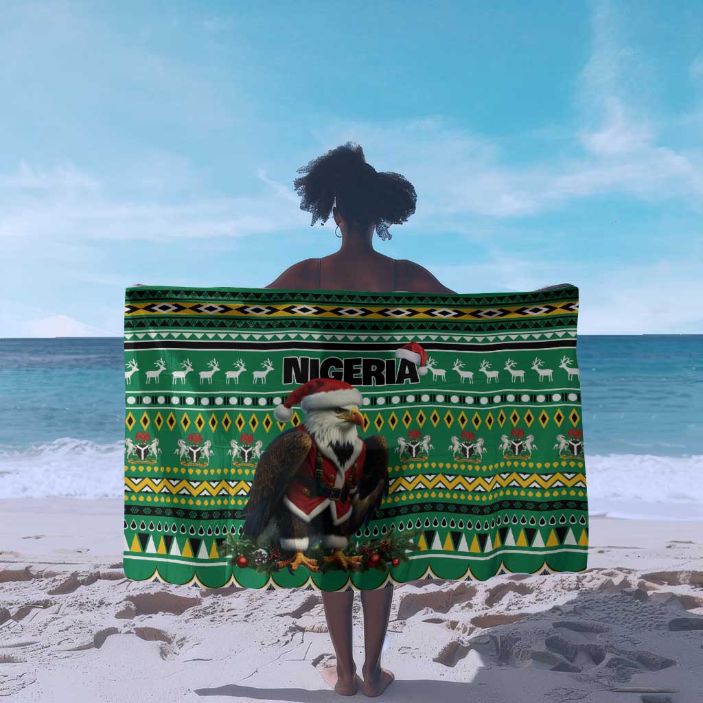 Nigeria Christmas Sarong Eagle Santa - African Pattern