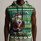 Nigeria Christmas Sleeveless Hoodie Eagle Santa - African Pattern - African Pride