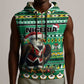 Nigeria Christmas Sleeveless Zip Hoodie Eagle Santa - African Pattern - African Pride