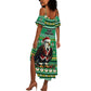 Nigeria Christmas Summer Maxi Dress Eagle Santa - African Pattern