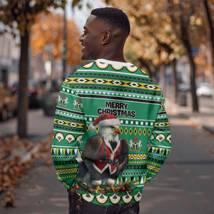 Nigeria Christmas Sweatshirt Eagle Santa - African Pattern