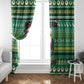 Nigeria Christmas Window Curtain Eagle Santa - African Pattern