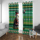 Nigeria Christmas Window Curtain Eagle Santa - African Pattern