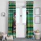 Nigeria Christmas Window Curtain Eagle Santa - African Pattern